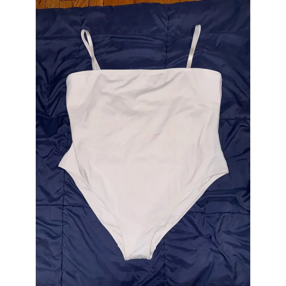 Skims NWT Swim One Piece Sculpting Marble White Size 4X SW-BDY-0123 4XL